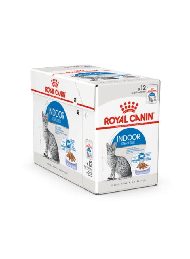 رويال كانين جيلي تغذية صحة القطط المنزلية (طعام رطب - أكياس) 12 × 85 غرام - Image 1